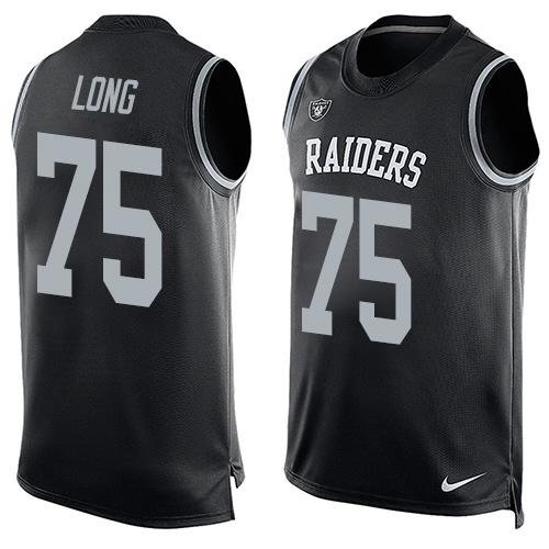 Nike Raiders #75 Howie Long Black Team Color Men's Stitched NFL Limited Tank Top Jersey